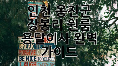 인천 옹진군 장봉리 원룸 용달이사 완벽 가이드